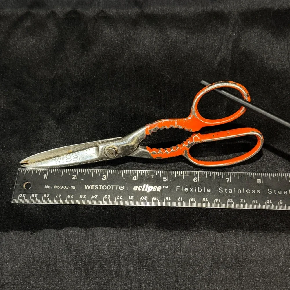 Vintage 40's Wiss KS USA Kitchen Shears Jar Opener Scissors 8 Inch Heavy Duty